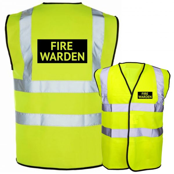 Fire Warden Hi Vis Black Box Yellow