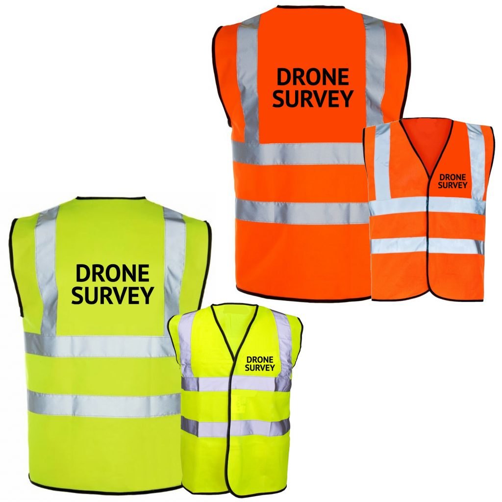 Drone Survey Printed Hi Vis Safety Vest / Hi Viz Waistcoat - Simply Hi