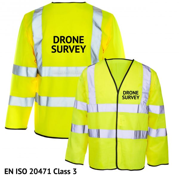 Drone survey hi vis yellow Long sleeved