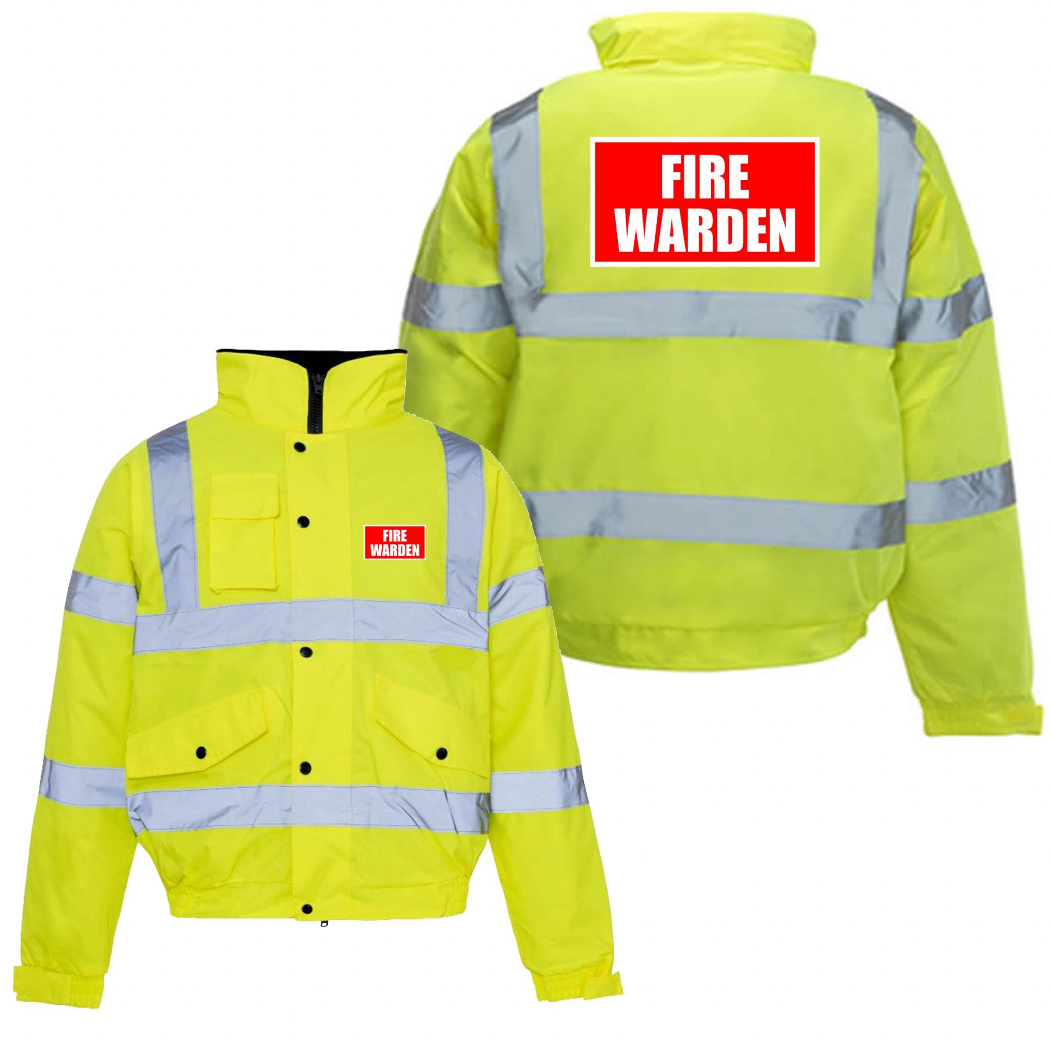 Fire Warden Hi Vis Bomber Jacket Archives - Simply Hi Vis Clothing UK