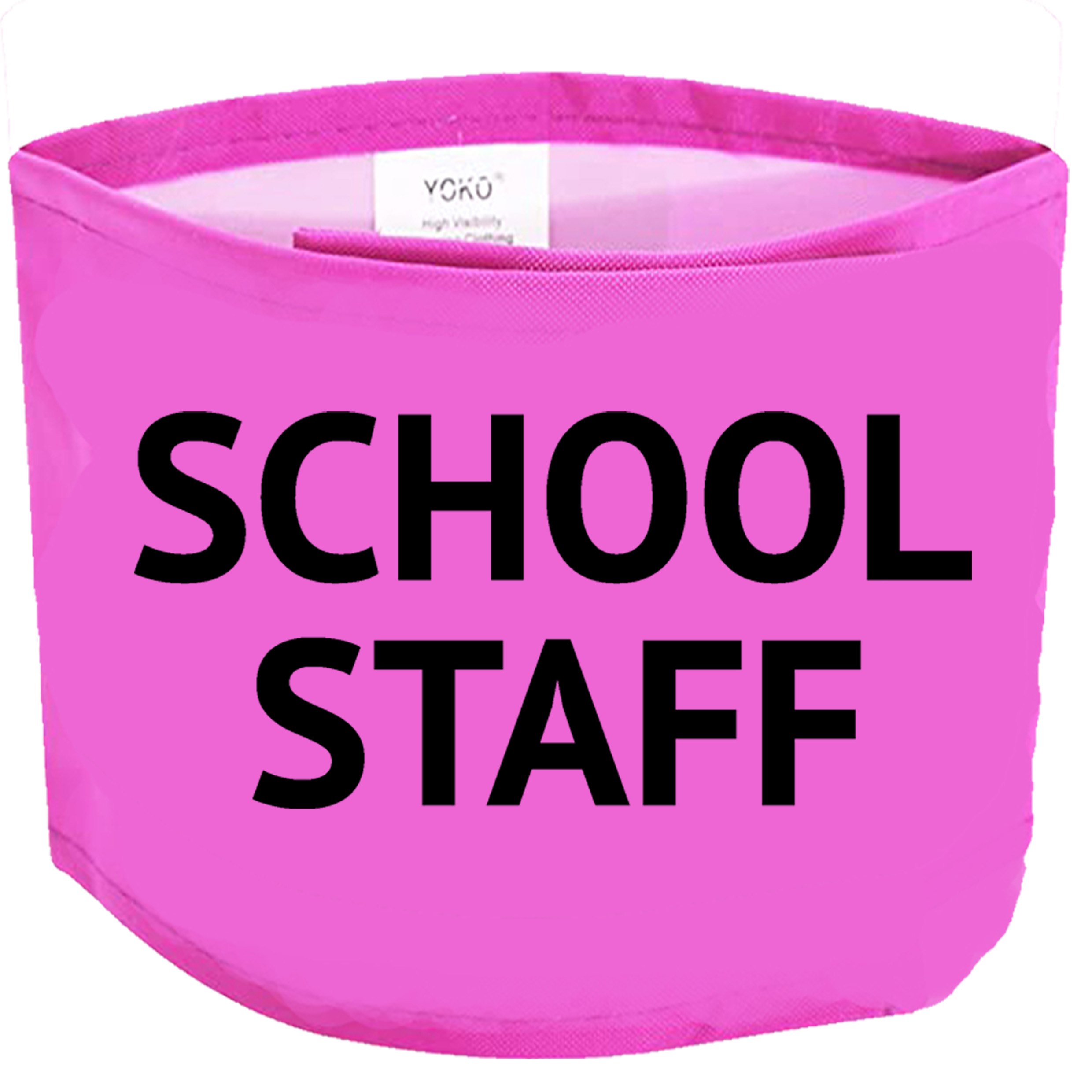 pink school staff arm band