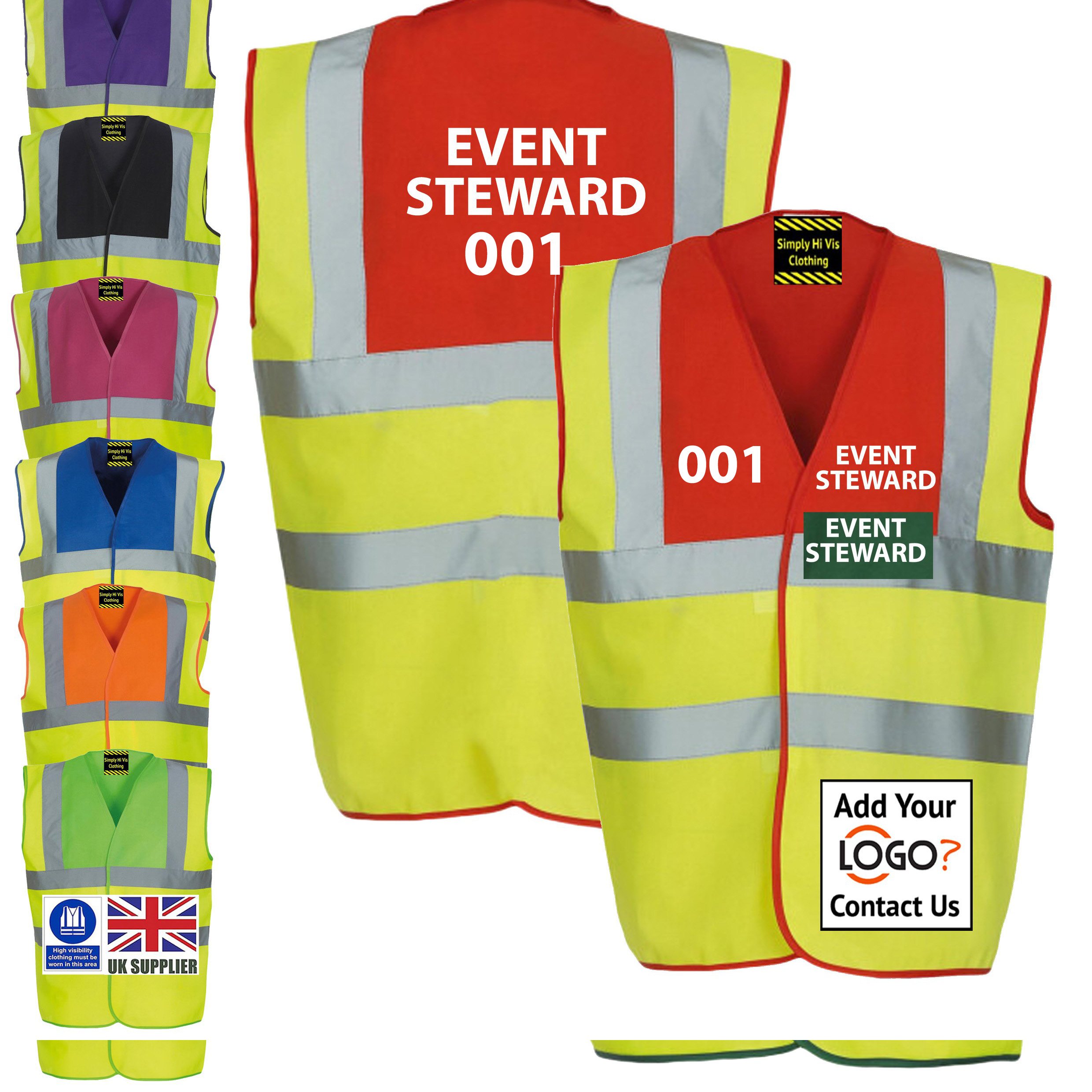 Red Yellow Event Steward numbered